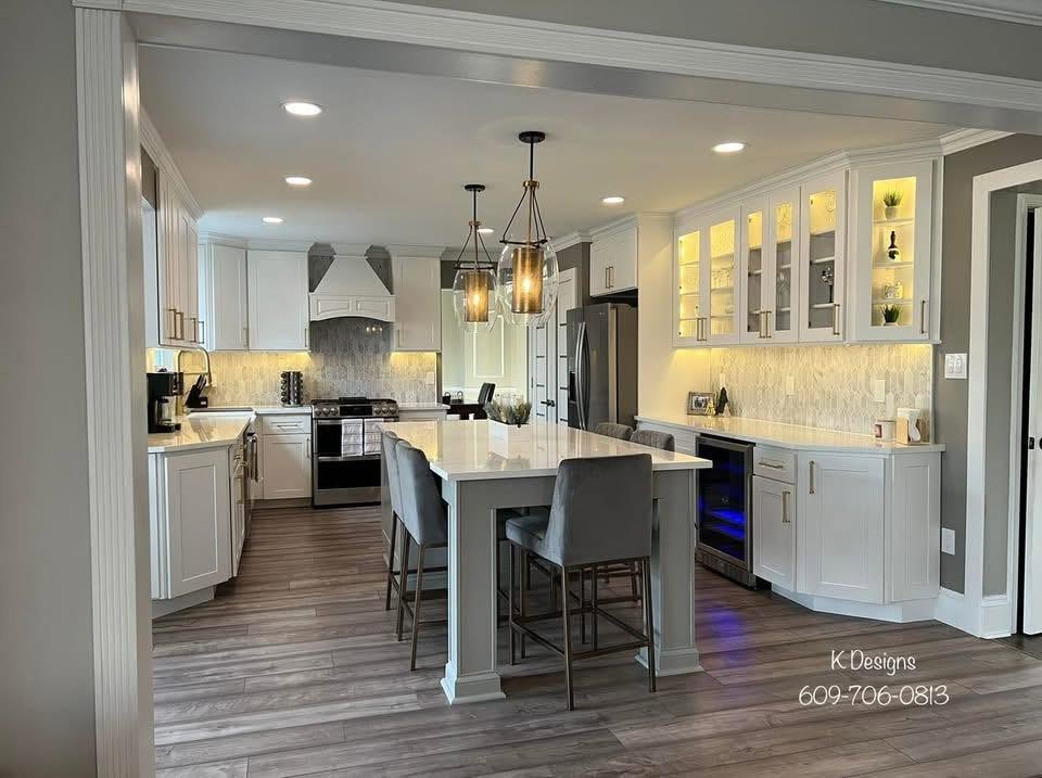 Bright white kitchen sample renovation